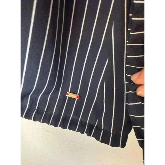 Rope Stripe Print Gathered Blouse Tommy Hilfiger - Size‎ S - Picture 4 of 4